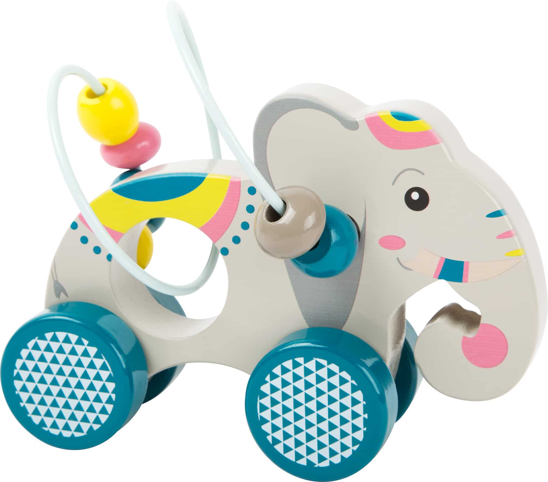 spielzeug elefant wackelt mit ohren Schiebetier Elefant mit Motorikschleife – Spielspecht